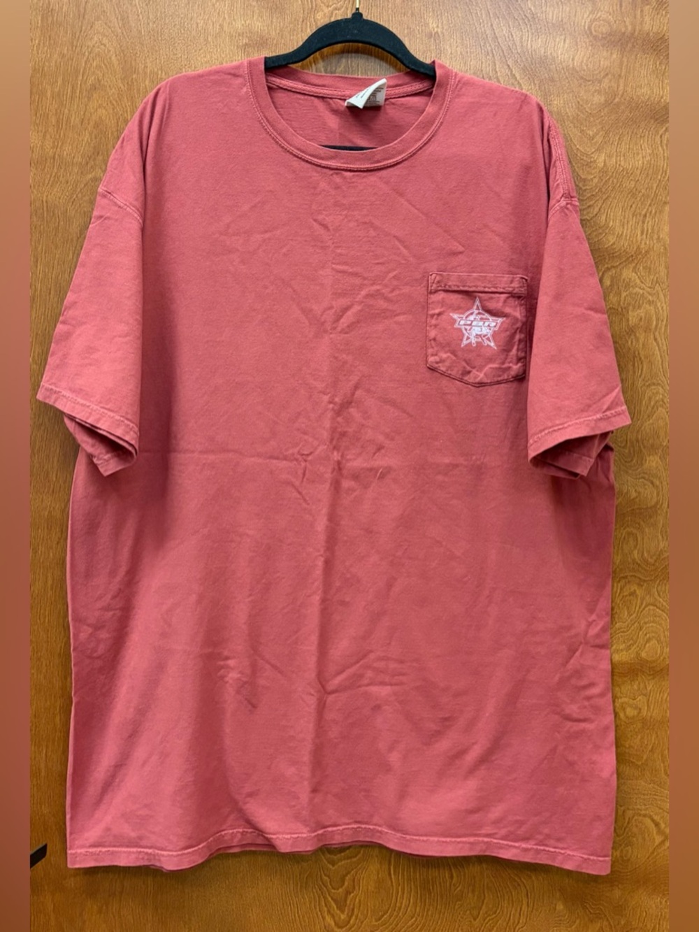 PBR Professional Bull Riders Licensed Pocket T-Shirt Cotton Muted Red Size 2XL